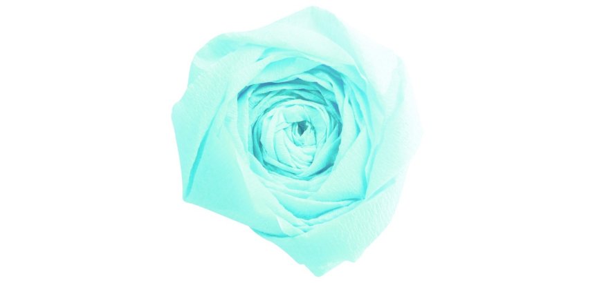 PAPIER CRÉPON, Paquet de 10 feuilles pliées 40% au format 2x0,50m - Bleu turquoise