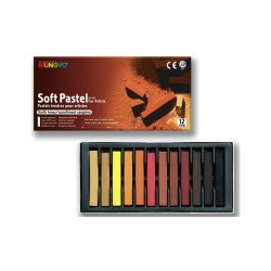 Soft pastels sanguines oz mungyo carres 60 mm boite 12  unites coloris assortis