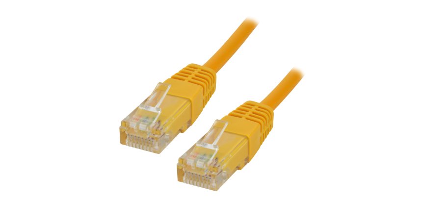 MCL Cable RJ45 Cat5E 0.5 m Yellow câble de réseau Jaune 0,5 m U/UTP (UTP)