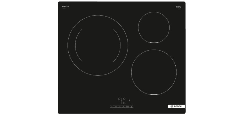 BOSCH Plaque induction PIJ611BB5E, Série 4, Foyer 28 cm