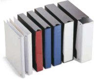 Raccoglitore personalizzabile Stelvio TI - 22 x 30 cm - 4 anelli a Q 65 mm - dorso 9 cm - blu - Sei Rota