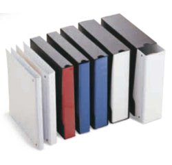 Raccoglitore personalizzabile Stelvio TI - 22 x 30 cm - 4 anelli a Q 65 mm - dorso 9 cm - blu - Sei Rota