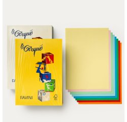 Carta Le Cirque - A4 - 80 gr - mix 5 colori intensi - Favini - conf. 500 fogli