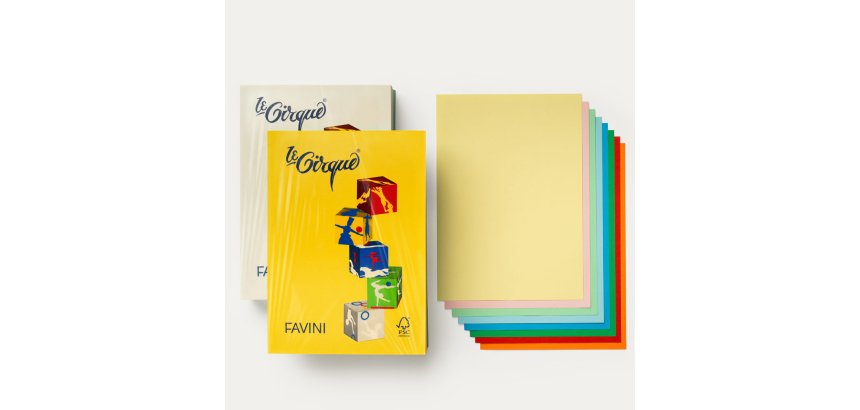 Favini A71X514 carta inkjet A4 (210x297 mm) 500 fogli Blu, Verde, Arancione, Rosso, Giallo