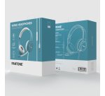 Pantone PT-WDH002GY2220 headphones/headset Wired Head-band Office/Call center Aqua colour