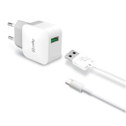 Celly TCUSBTYPEC cargador de dispositivo móvil Universal Blanco USB Interior