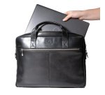 Exacompta Sacoche en cuir noir Exactive pour ordinateur portable  15,6''