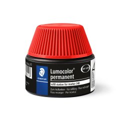 Recharge marqueur permanent staedtler lumocolor 488 48    pour marqueurs compacts 348   flacon 20ml coloris rouge