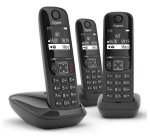 Gigaset AS690 Trio DECT telephone Caller ID Black