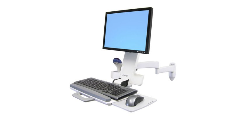 Ergotron 200 Series Combo Arm 61 cm (24") Parete Bianco