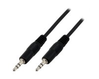 MCL Cable jack 3.5mm male stereo câble audio 5 m 3,5mm Noir