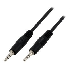 MCL Cable jack 3.5mm male stereo câble audio 5 m 3,5mm Noir