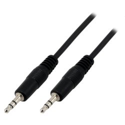 MCL Cable jack 3.5mm male stereo câble audio 5 m 3,5mm Noir