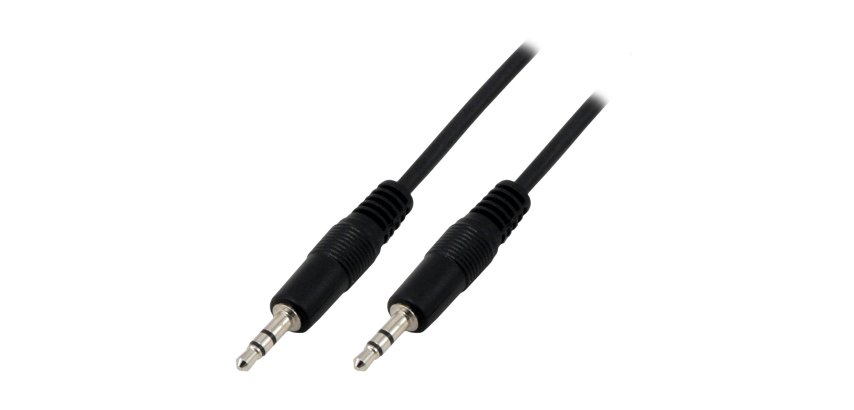 MCL Cable jack 3.5mm male stereo câble audio 5 m 3,5mm Noir