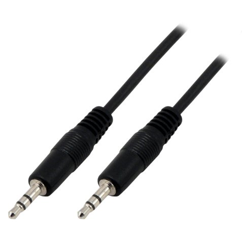 MCL Cable jack 3.5mm male stereo câble audio 5 m 3,5mm Noir