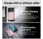 Intenso MW10000 Magnetic Power Bank 10000 mAh – MagSafe Compatible, 15W Wireless Charging, 20W USB-C PD, For iPhone & Android – Tested in Germany – Rosé