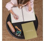 Notebook Eco Emotions, Carton recyclé, A4, quadrillage 5x5 mm, 80 feuilles de 1 couleur, Miquelrius, Vert.
