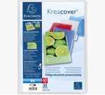 Protege documents exacompta a4 kreacover polypro semi     rigide 24x32 cm 60 vues lisse coloris assortis