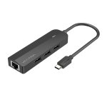 Vention Docking USB Tipo-C TGOBB/ 3xUSB/ 1xRJ45/ 1xUSB Micro B PD/ Negro