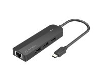Vention Docking USB Tipo-C TGOBB/ 3xUSB/ 1xRJ45/ 1xUSB Micro B PD/ Negro