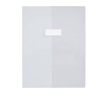 Protège-cahier elba standard pvc cristal 20/100e rabat a4 210x297mm incolore