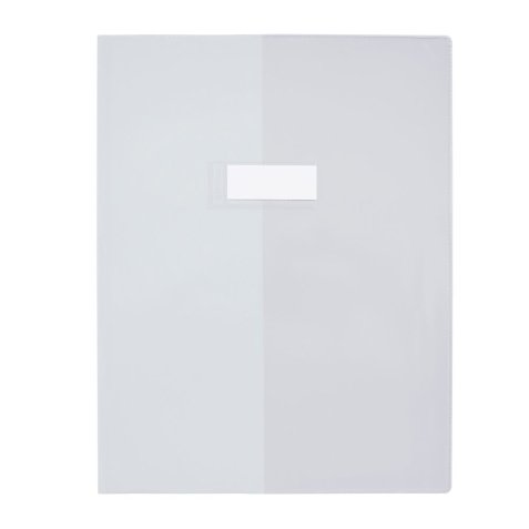 Protège-cahier elba standard pvc cristal 20/100e rabat a4 210x297mm incolore