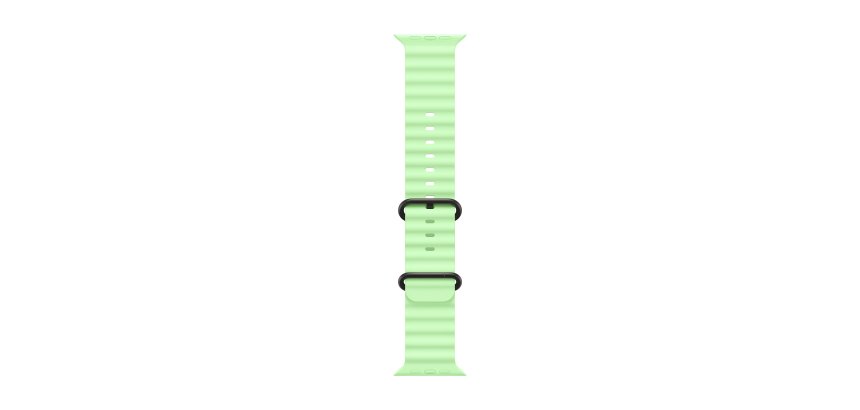 Apple Black Titanium Finish Green Fluoroelastomer Band, Titanium