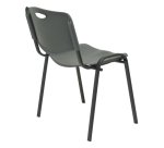 PIQUERAS Y CRESPO NOWY STYL Pack 2 sillas Iso plastic PVC gris Hard seat Hard backrest