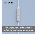 Sony IER-EX15C Auricolare Cablato In-ear Musica e Chiamate USB tipo-C Nero