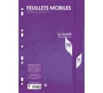 Feuillets mobiles sous film 7000 A4 200 pages perforées grands carreaux 90 g