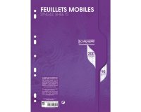 Feuillet mobile conquerant 210x297mm 200 pages 90g seyes perfore coloris blanc