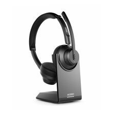 Urban Factory MOVEE PRO Auriculares Inalámbrico Diadema Juego USB Tipo C Bluetooth Base de carga Negro