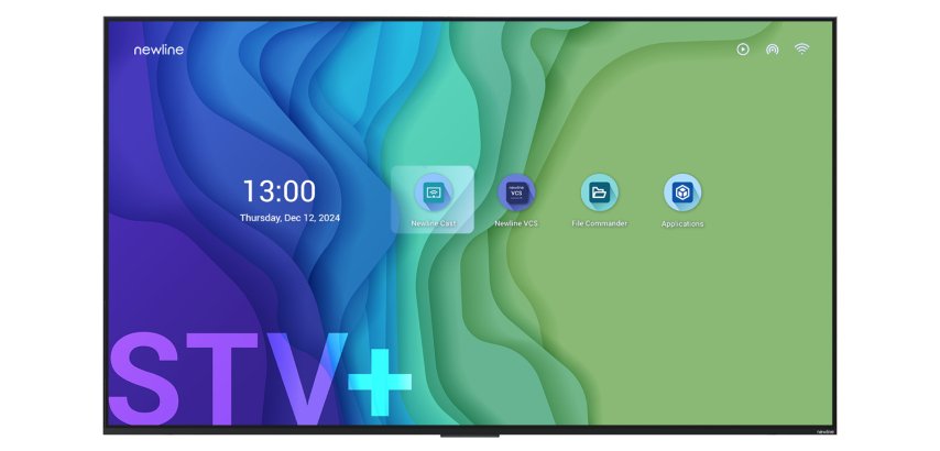 Newline STV+ 65" Pannello piatto per segnaletica digitale 165,1 cm (65") LED Wi-Fi 300 cd/m² 4K Ultra HD Nero Processore integrato Android 24/7
