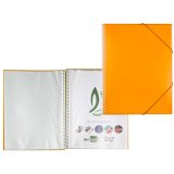 Protège-documents liderpapel polypropylène couverture rigide spirale 80 pochettes fixes a4 210x297mm coloris orange