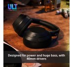 Sony ULT WEAR - Wireless Bluetooth Headphones with ULT POWER SOUND, Ultimate Deep Bass, Noise Cancelling, Clear Call Quality, Up to 30hr Battery Life, IOS & Android