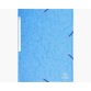 Chemise 3 rabats et élastique monobloc, carte lustrée 5/10e azur, élastique fixé devant