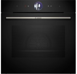 BOSCH Four encastrable pyrolyse HRG7764B1, Série 8, fonction vapeur, 71 litres