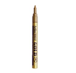Marqueur artline permanent pointe fine conique 1.2mm tous supports corps métal encre pigmentée résiste eau or