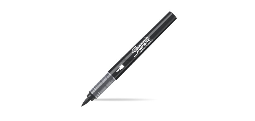 Marqueur sharpie creatif pointe pinceau trait min      1,2mm encre acrylique coloris noir