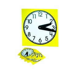 Petite horloge oz international en plastique lavable avec aiguille mobile diamètre 15cm sachet de 10 unités