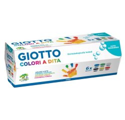 Colori a dita - 100 ml - colori assortiti - Giotto - conf. 6 pezzi