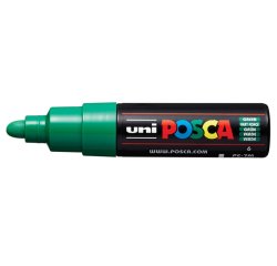 Marqueur peinture posca pc7m pointe large conique encre    inodore couvrante miscible    tous supports coloris vert
