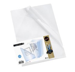 Chemise coin ART'CORNER A3 polypropylène - CREATIV'GALLERY  VIQUEL  transparente incolore - Paquet de 5