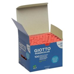 Giotto F539603 gesso per lavagna Rosso 100 pz