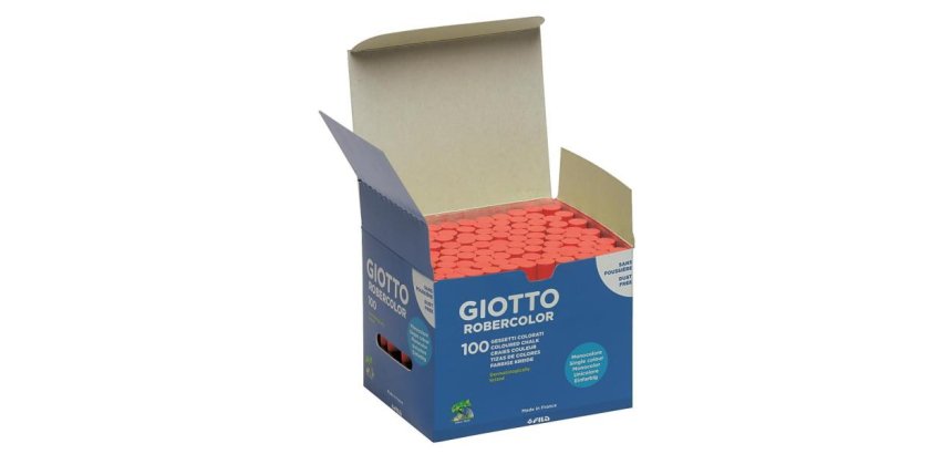 Giotto F539603 gesso per lavagna Rosso 100 pz