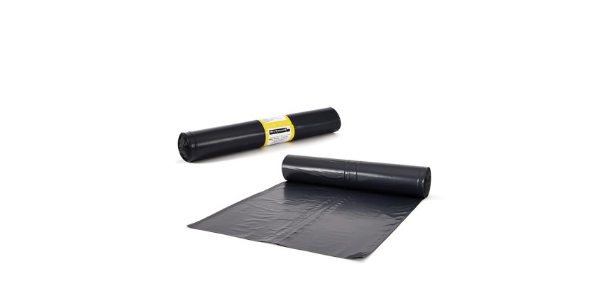 Sacchi per rifiuti Hercules - 80x110 cm - 130 L - 50 micron - nero - PerfettoFactory - rotolo da 10 sacchetti