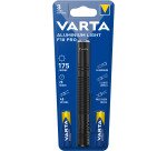 Varta Aluminium F10 Pro LED Flashlight (incl. 2x Longlife Power AAA Batterie per l'uso quotidiano, 150 lumen, resistente agli urti, 3 anni di garanzia) nero per la casa, il campeggio, l'outdoor