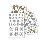 Gommette maildor motifs noel assortis coloris or et argent 550 unites