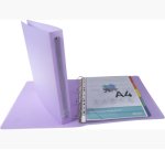 Classeur 4 anneaux 30 mm polypropylène Chromaline Pastel - A4 Maxi - Couleurs assorties