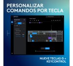 Logitech G Teclado mecánico para gaming con cable de perfil bajo G915 X, teclas de PBT de doble moldeado, teclas totalmente programables, iluminación RGB, acabado en aluminio, interruptores táctiles marrones GL, PC/Mac, Layout ES
